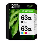 63 63XL XL 4520 3830 Ink Cartridge Black and Color Combo Pack Compatible for HP63XlBlack and Color for HP Printers Envy 4520 4512 Officejet 3830 4650 5258 5255 4655 5200 Deskjet 2130 Printer