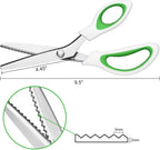 Pinking Shears 9 Inch Zig Zag Scissors for Fabric, Sewing and Dressmaking