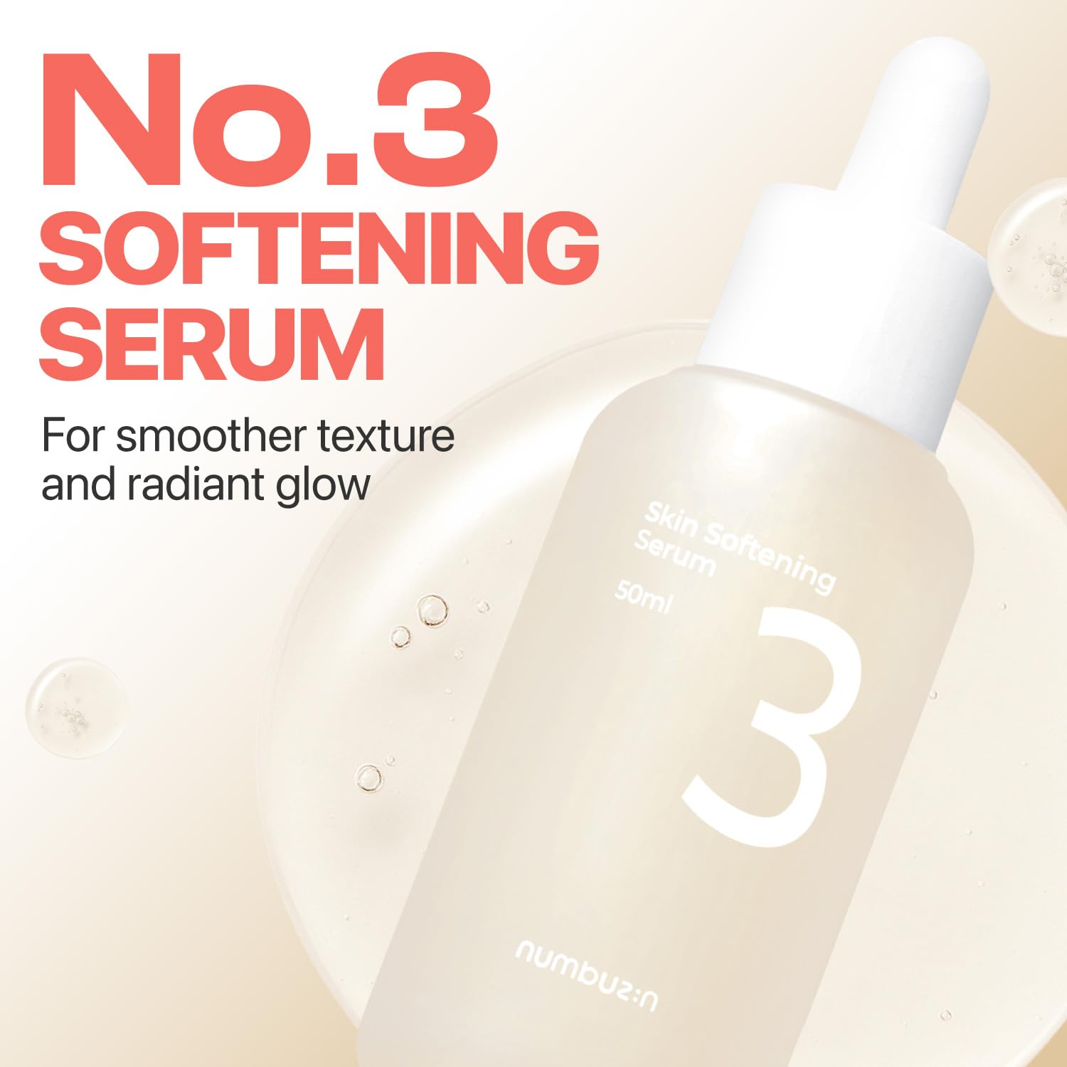 Buy now numbuzin No.3 Skin Softening Serum, Fermented Serum for Skin Texture & Pores, Bifida & Galactomyces, Niacinamide, Adenosine, Panthenol, Fragrance-Free, 1.69 fl oz (50ml) at indiglob india