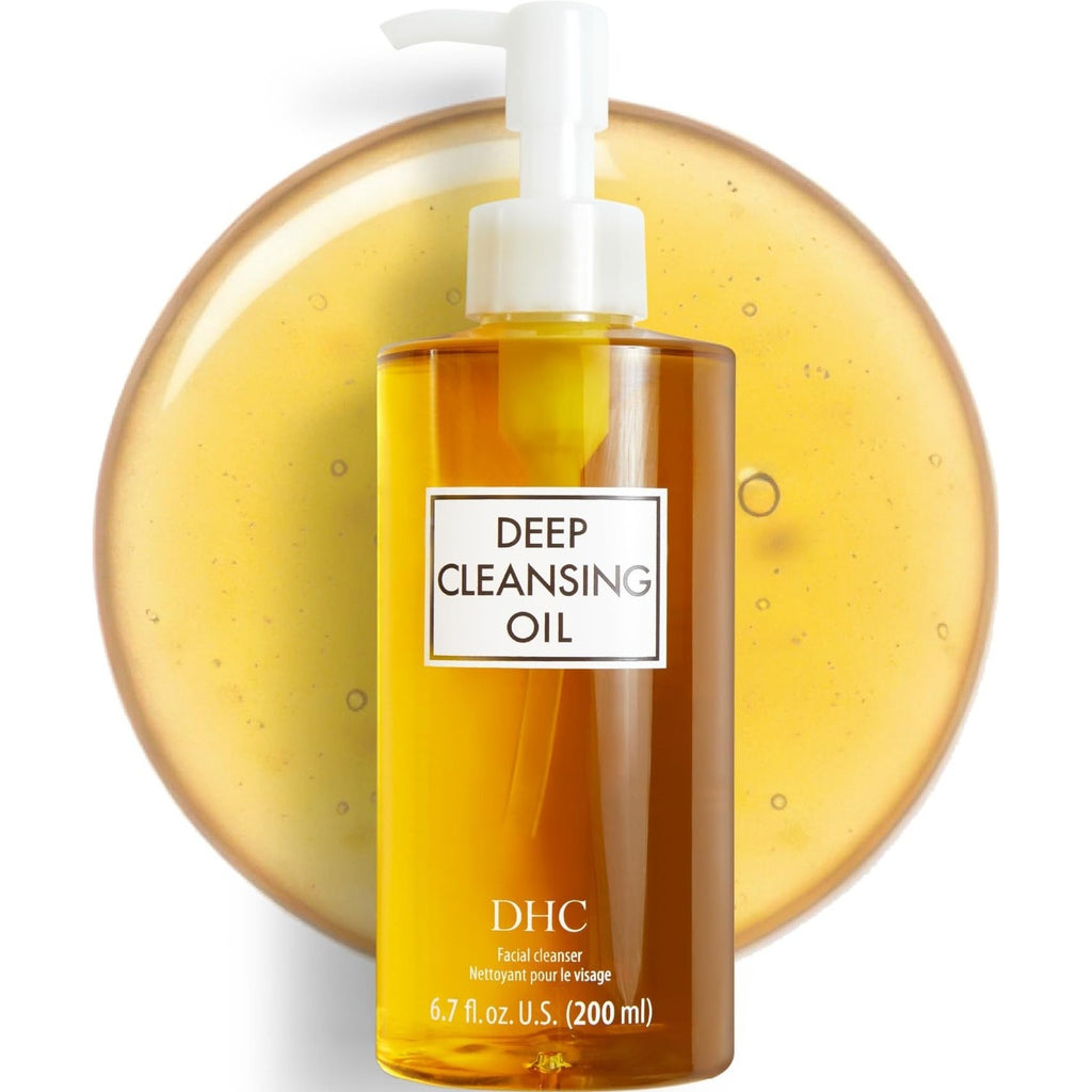 DHC Deep Cleansing Oil, Makeup Remover, Gentle Oil Cleanser, 6.7 oz | Facial Cleansing Oil, Blackhead Remover, Cleanses without Clogging Pores, Residue-Free, Fragrance and Colorant Free