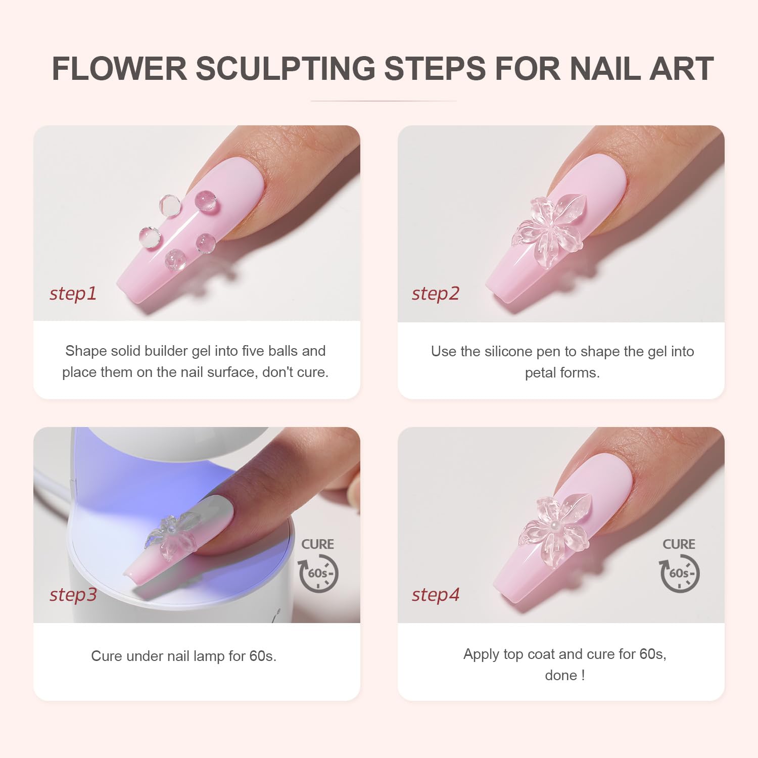 GAOY Clear 3D Sculpting Gel for Nail Art, 15g Solid Builder Gel | Non-Sticky Hard for Carving Molding and Building