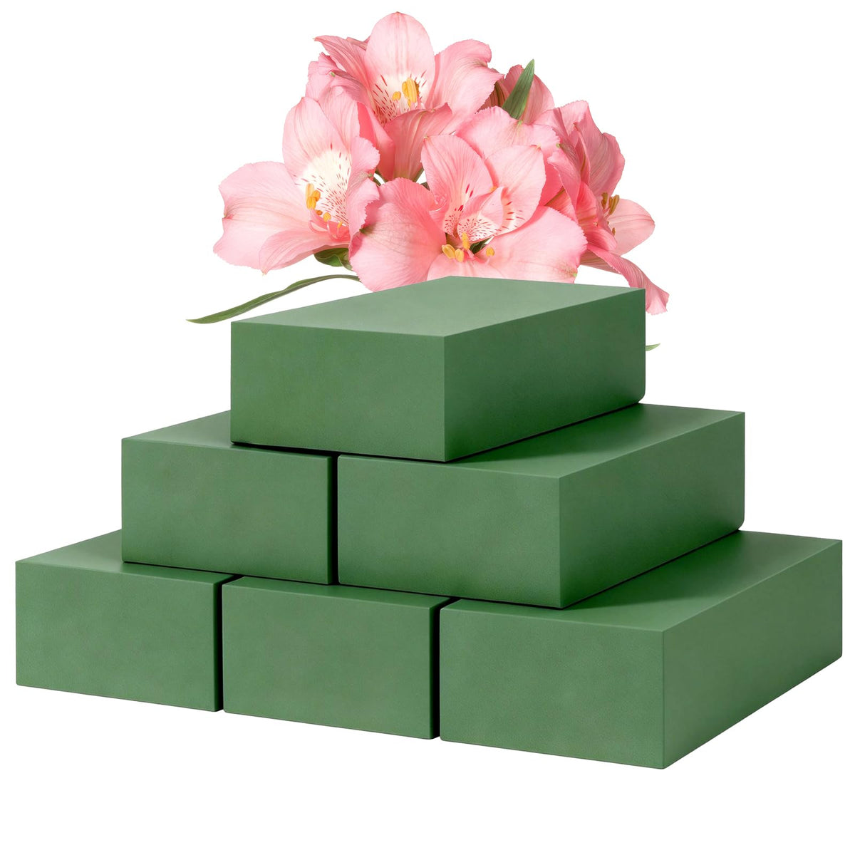 6 Pack 5.5"L x 3.1"W x 1.6"H Floral Foam Blocks, Styrofoam for Planters