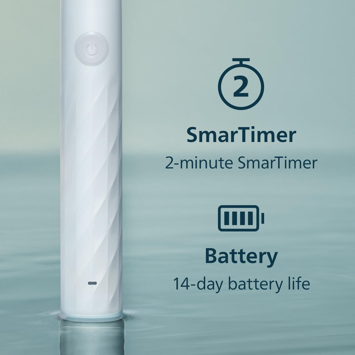 Philips Sonicare 1100 Rechargeable Electric Toothbrush, 1 Brush Head, White