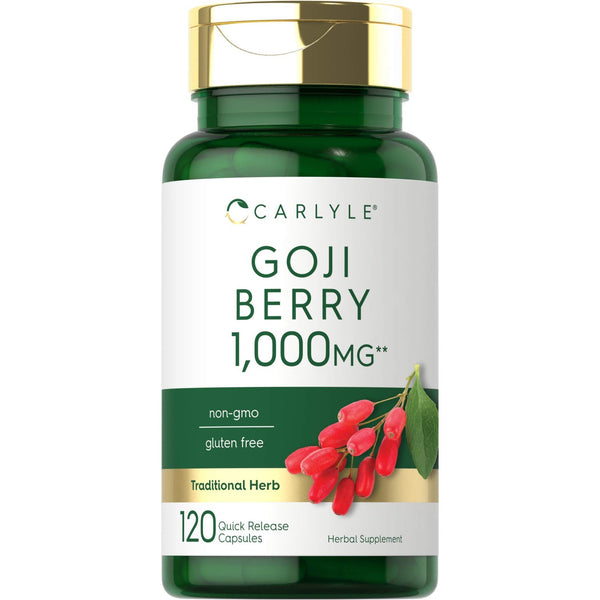 Carlyle Goji Berry | 120 Capsules | Concentrated Extract from Wolfberry Plant | Non-GMO, Gluten Free