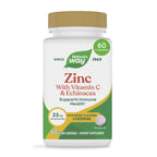 Nature's Way Zinc Lozenges with Vitamin C & Echinacea, Wild Berry, 60 ct | Zinc Supplements for Men and Women, Convenient Lozenge Supports Immune Health and Function*, Vegan, Wild Berry Flavored