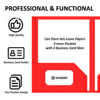 Folders with Pockets, 6 Pack Assorted Colors, 2 Pocket, Colored File Folder
