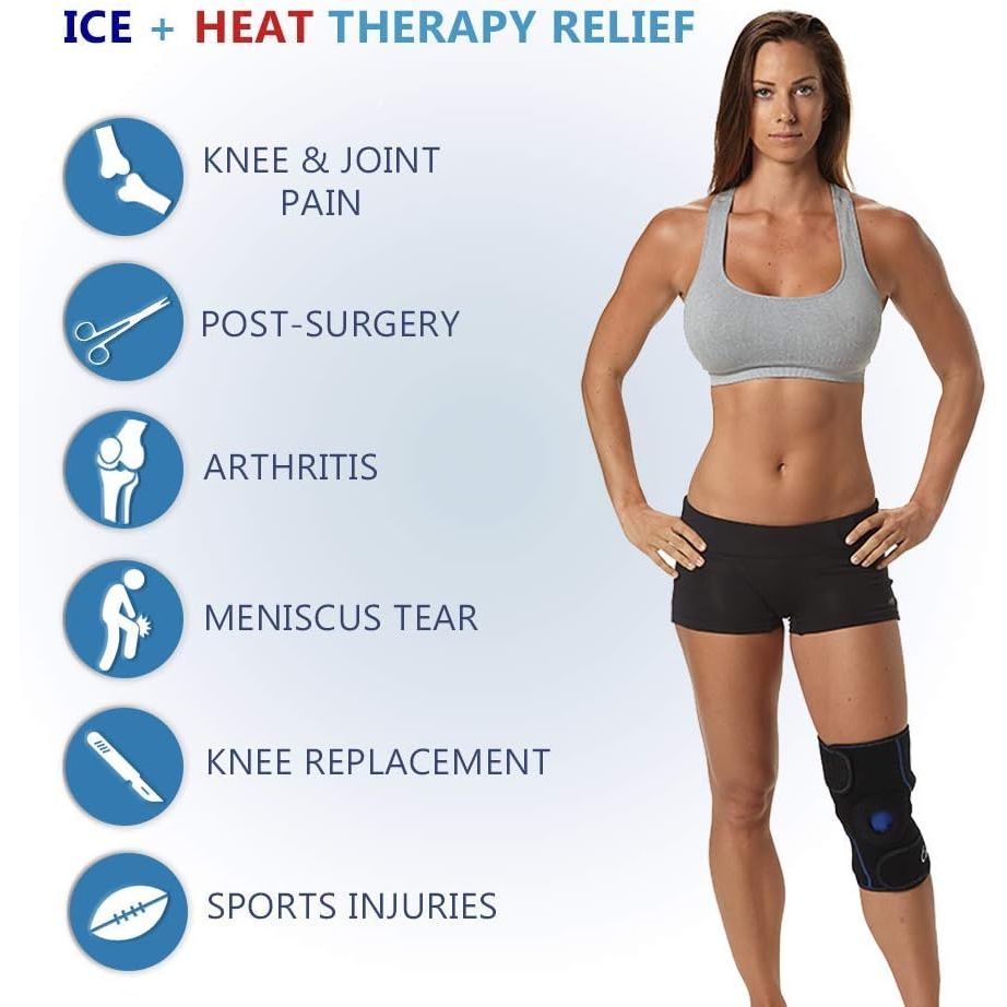 Buy now ComfiLife Knee Ice Pack with Wrap Reusable Hot & Cold Therapy Gel Pack Adjustable Compression Support for Injuries, Pain, Surgery, Arthritis, Meniscus and More at indiglob india