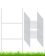 20 Pack Yard Sign Stakes Metal, 18'' x 7'' H Frame Wire Stakes for Yard Signs for Corrugated Plastic Signs Halloween Yard Sign Holder