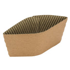 Karat [1,000 ct] Coffee Cup Sleeves Traditional Corrugated Coffee Cup Jackets for 10 oz to 24 oz Cups, Recyclable & Disposable (C5300 Kraft)