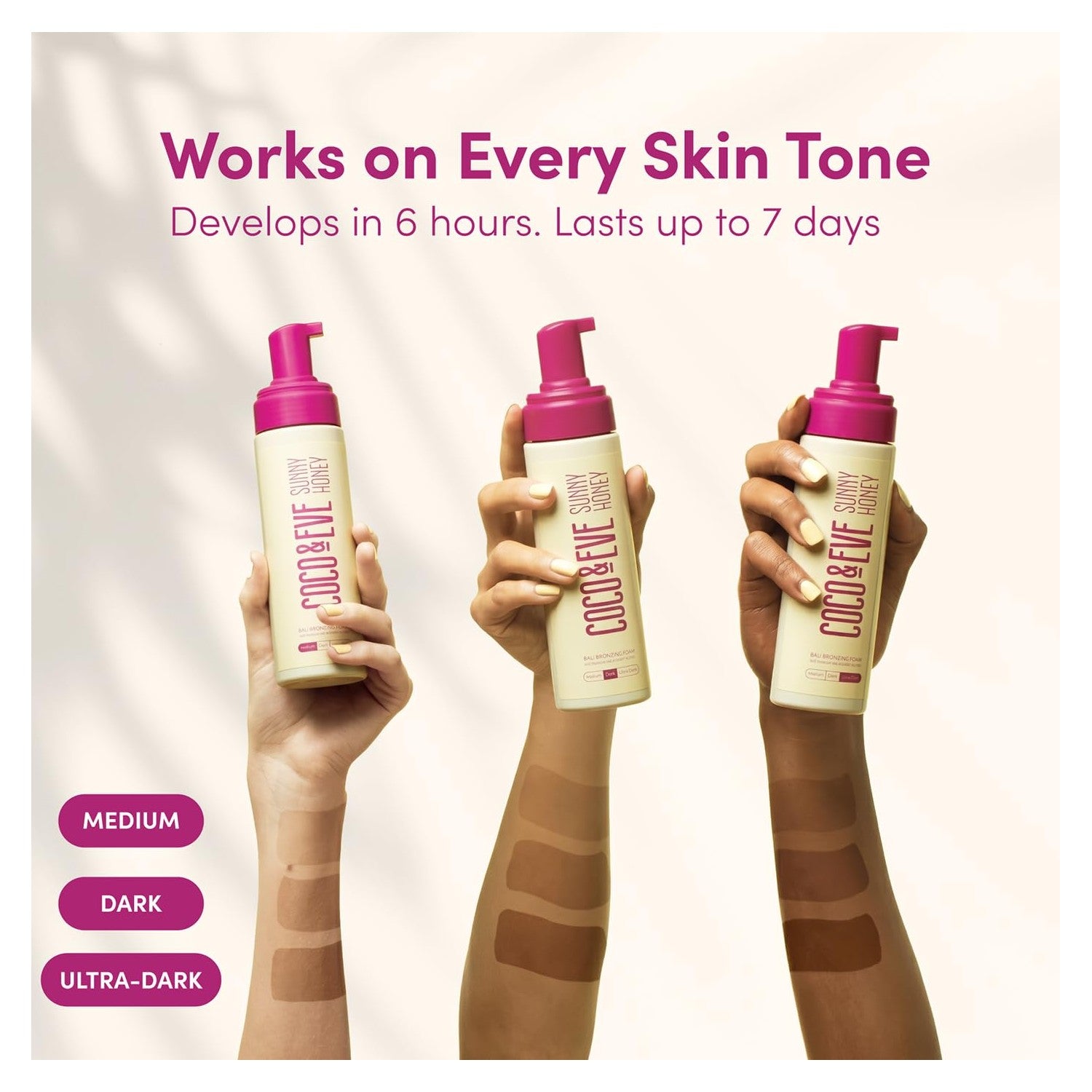 Coco & Eve Self Tanner Foam Kit - (Medium) Streak-Free Sunless Tanning Mousse, Tropically Scented Natural Looking Tan With Mitt Applicator, Vegan, Cruelty Free | Sunny Honey Bali Bronzing, 6.7 fl oz