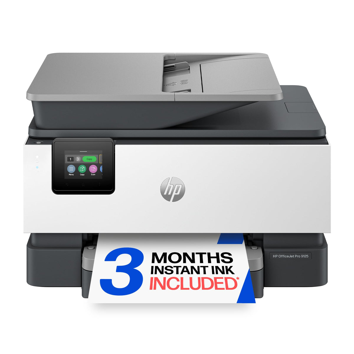HP OfficeJet Pro 9125 Wireless All-in-One Color Inkjet Printer, Print, Scan, Copy, Fax, ADF, Duplex Print/scan, Best-for-Office, 3 Month Trial of Instant Ink Included, AI-Capable (C2VZ0A)