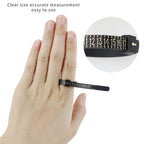 US Ring Sizer Gauge, Plastic Finger Measure Tool, Reusable, Black