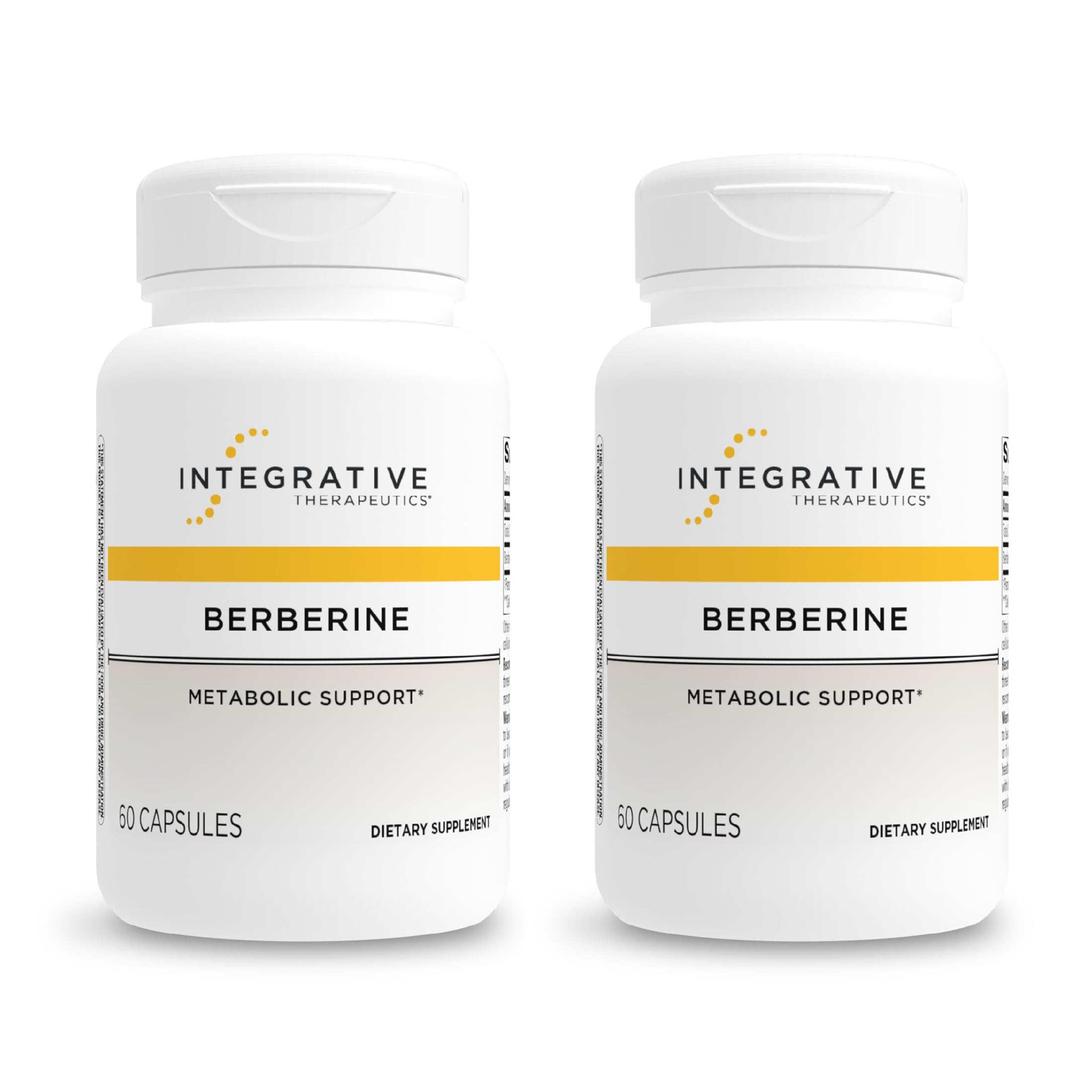 Integrative Therapeutics® Berberine - 1000–1500 mg Daily - Berberine HCL Supplement for Metabolic Support* - Gluten-Free & Vegan Supplements for Men & Women - 60 Capsules