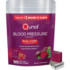 Qunol 3-in-1 Beet Roots Chews with CoQ10, Blood Pressure Support, 60ct | Supports Healthy Blood Circulation & Heart Healthy Energy, From the #1 Brand of CoQ10, Vegetarian, No Synthetic Dyes