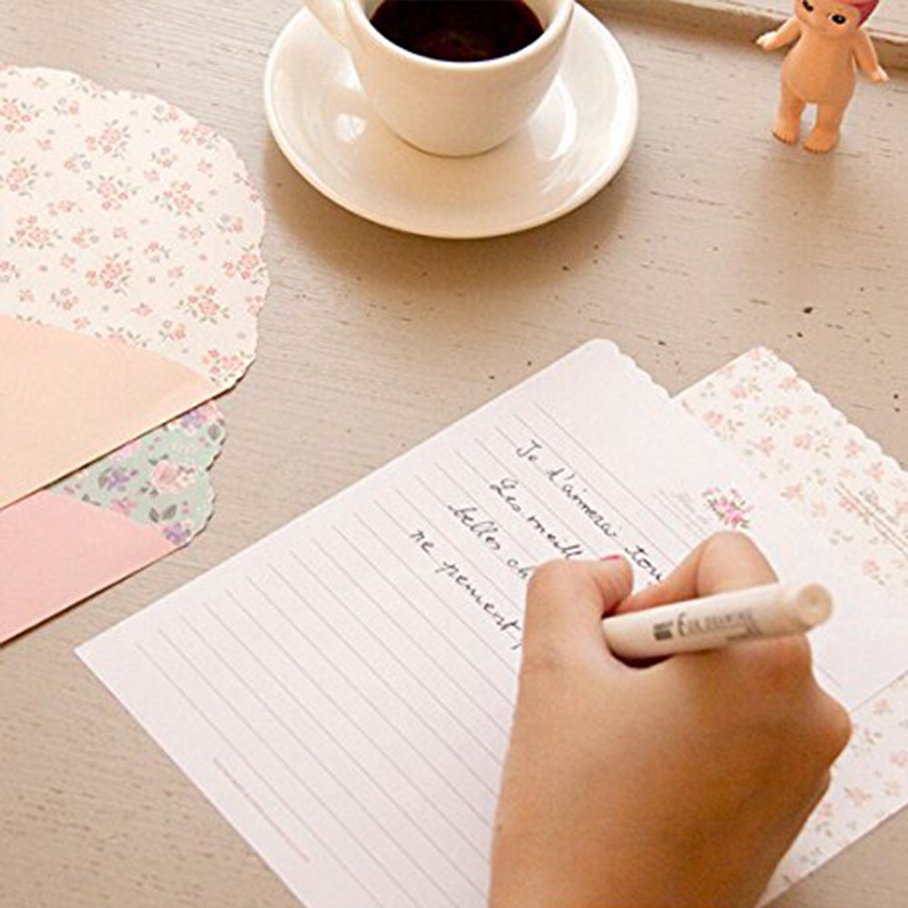 SCStyle 32 Cute Writing Paper with 16 Envelope -(Letter Paper 7.1x5.2 inch)