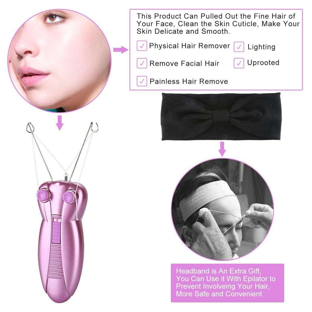 WAYCOM Facial Threading Epilator for Women: Electric Hair Remover Machine