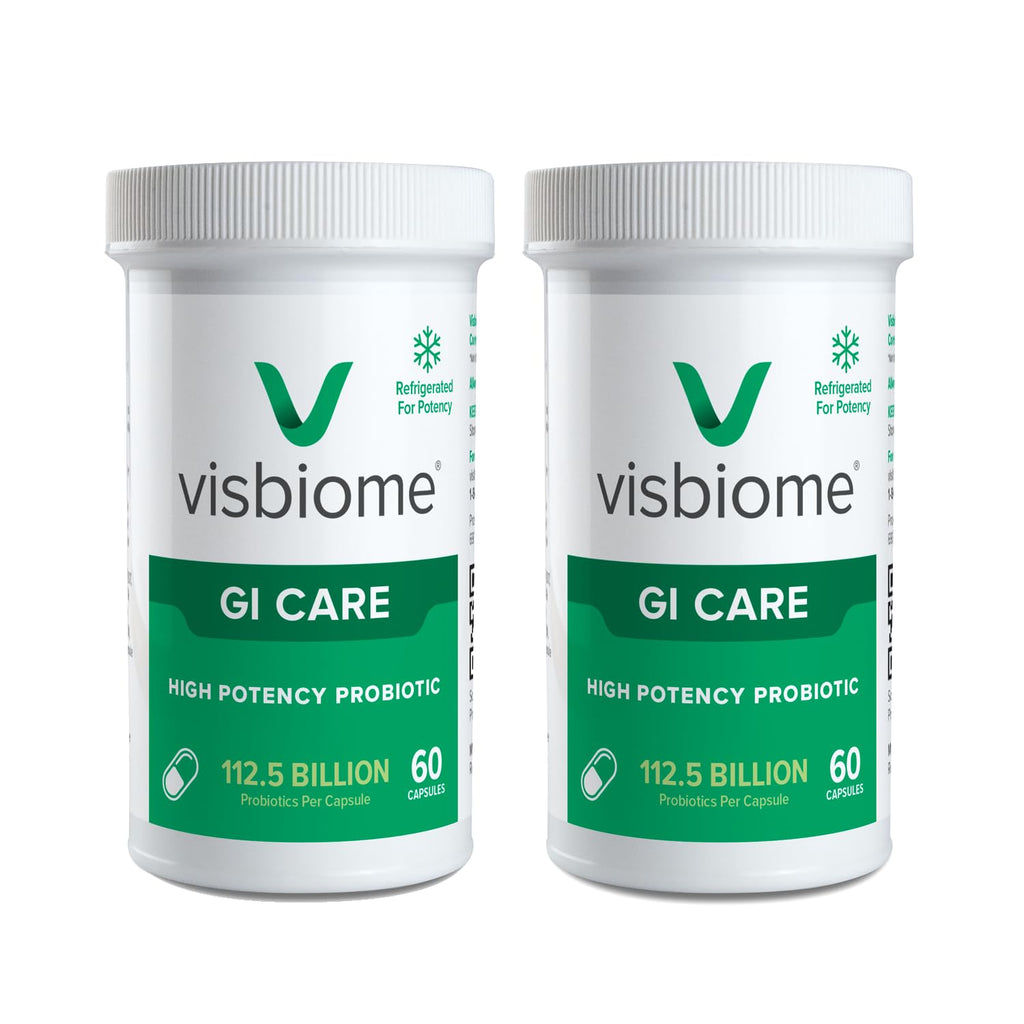 Visbiome® GI Care High Potency Probiotic, 112.5B CFU, 120 Capsules | Original De Simone Formulation®, Multi-Strain, Refrigerated Probiotics, Low FODMAP Certified, Gluten-Free, Made in USA