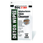 Tecnu Detox Wipes, Poison Ivy Wipes, Large Individual Wipes Remove Rash Causing Oil from Skin, Waterless, Also for Poison Oak and Poison Sumac, 12 Count