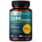 Sunergetic Premium DIM Supplement – 150mg diindolylmethane, Broccoli, Calcium D-Glucarate & Bioperine for Men & Women – DIM Complex for Menopause Support & Balance - 60 Capsules