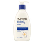Aveeno Skin Relief Moisturizing Body Lotion Heals Very Dry, Sensitive Skin, Fast Absorbing Lotion with Soothing Triple Oat & Shea Butter Formula, Fragrance Free Lotion, Non-Comedogenic, 18 Fl Oz