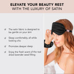 Buy now Kitsch Weighted Satin Sleep Mask - Weighted Eye Masks for Sleep and Travel - Lavender Sleeping Mask for Women and Men - Light Blocking, Adjustable Strap, Ultra-Soft (4.1oz/116g) at indiglob india