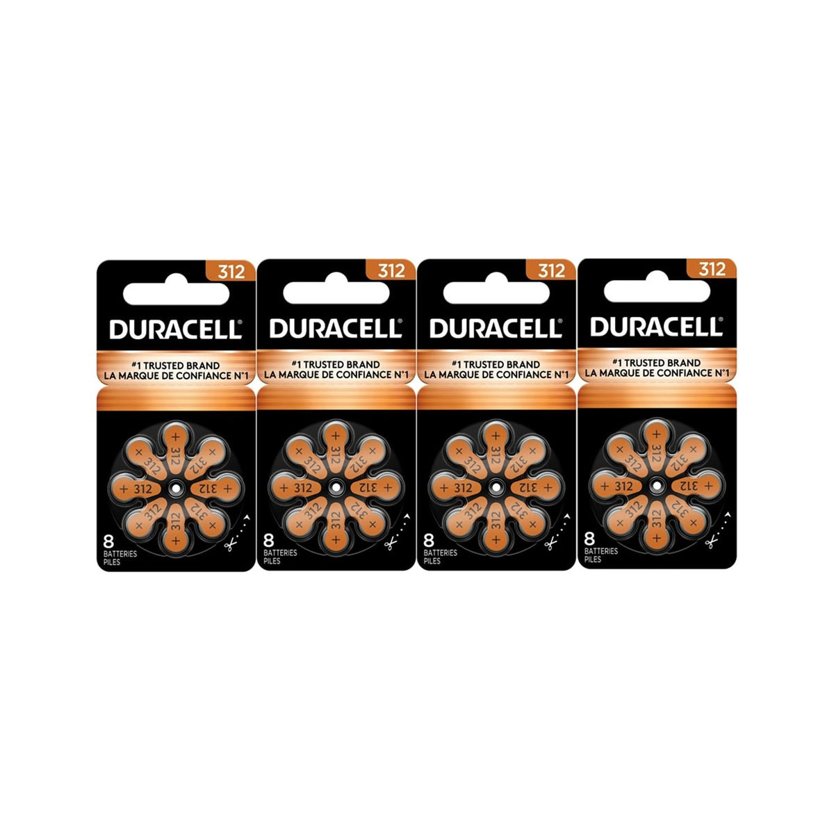 Duracell Hearing Aid Size 312 Batteries, 32 Count