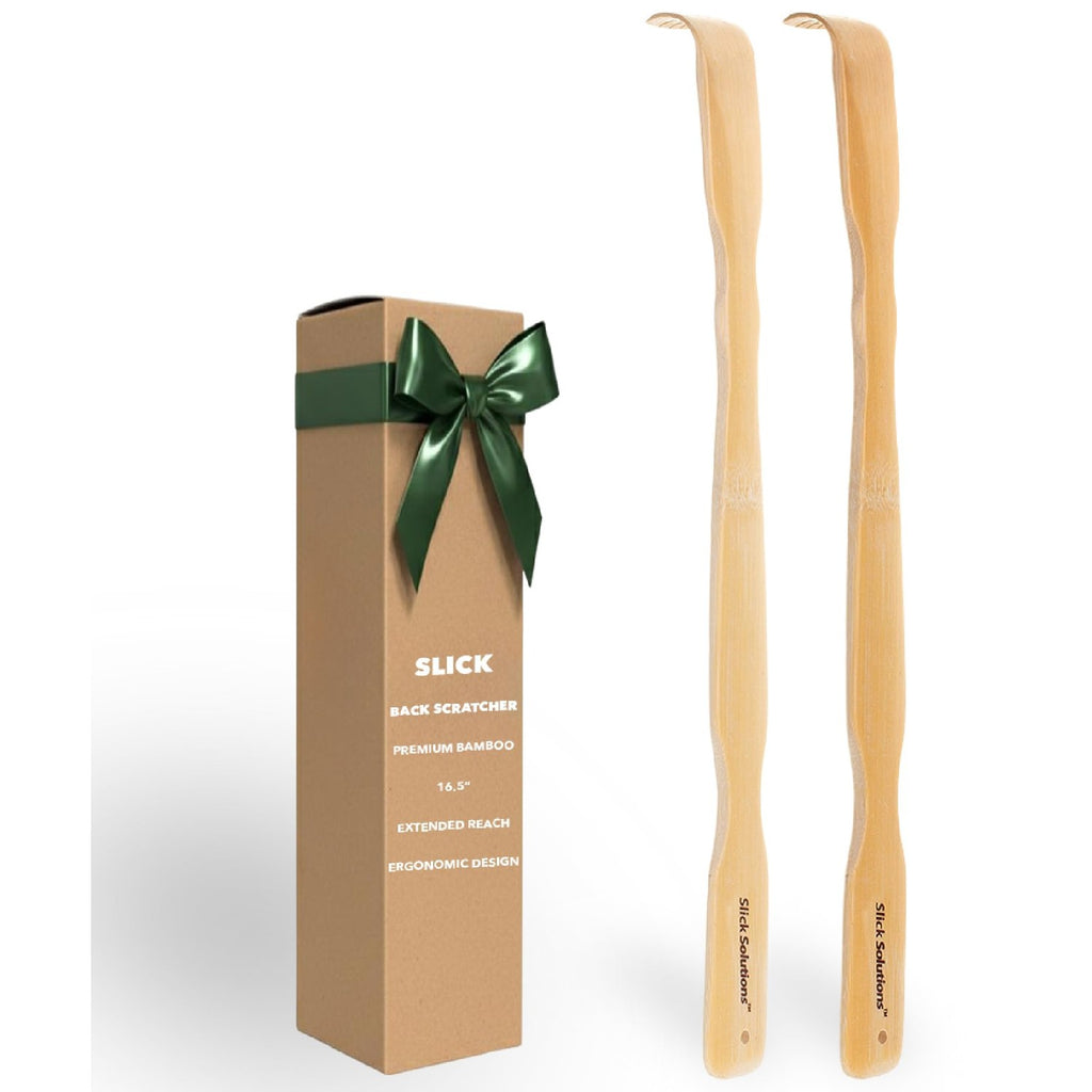 Slick- Bamboo Back Scratcher, 16.5", 2 Pack, Long Handle