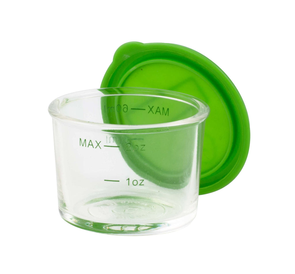 Buy now Glass Baby Food Storage Containers (4 Pk) - 2oz Jars in Stackable Storage Tray w Tight Interlocking Base- Dry-Erase Marker Labeling- Microwave Freezer Dishwasher Safe- Babyfood Breast Milk, Gift at indiglob india