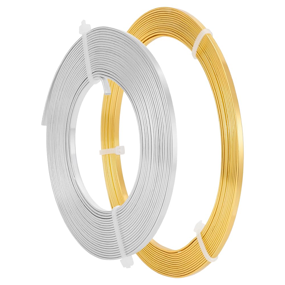 Buy now BENECREAT 5mm Wide Aluminum Craft Wire - 18 Gauge, 32 Feet (Copper Color) - Flat Jewelry Wire for Bezel Making, Sculpting, Armature, DIY Earrings & Rings 3mm 2 Mixed Color at indiglob india