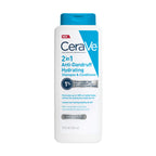 CeraVe 2 In 1 Hydrating Anti Dandruff Shampoo And Conditioner, 12 Fl Oz | 1% Pyrithione Zinc Dandruff Treatment Helps Eliminate Flakes and Relieve Itchy Scalp In A Sulfate-Free, Color-Safe Formula