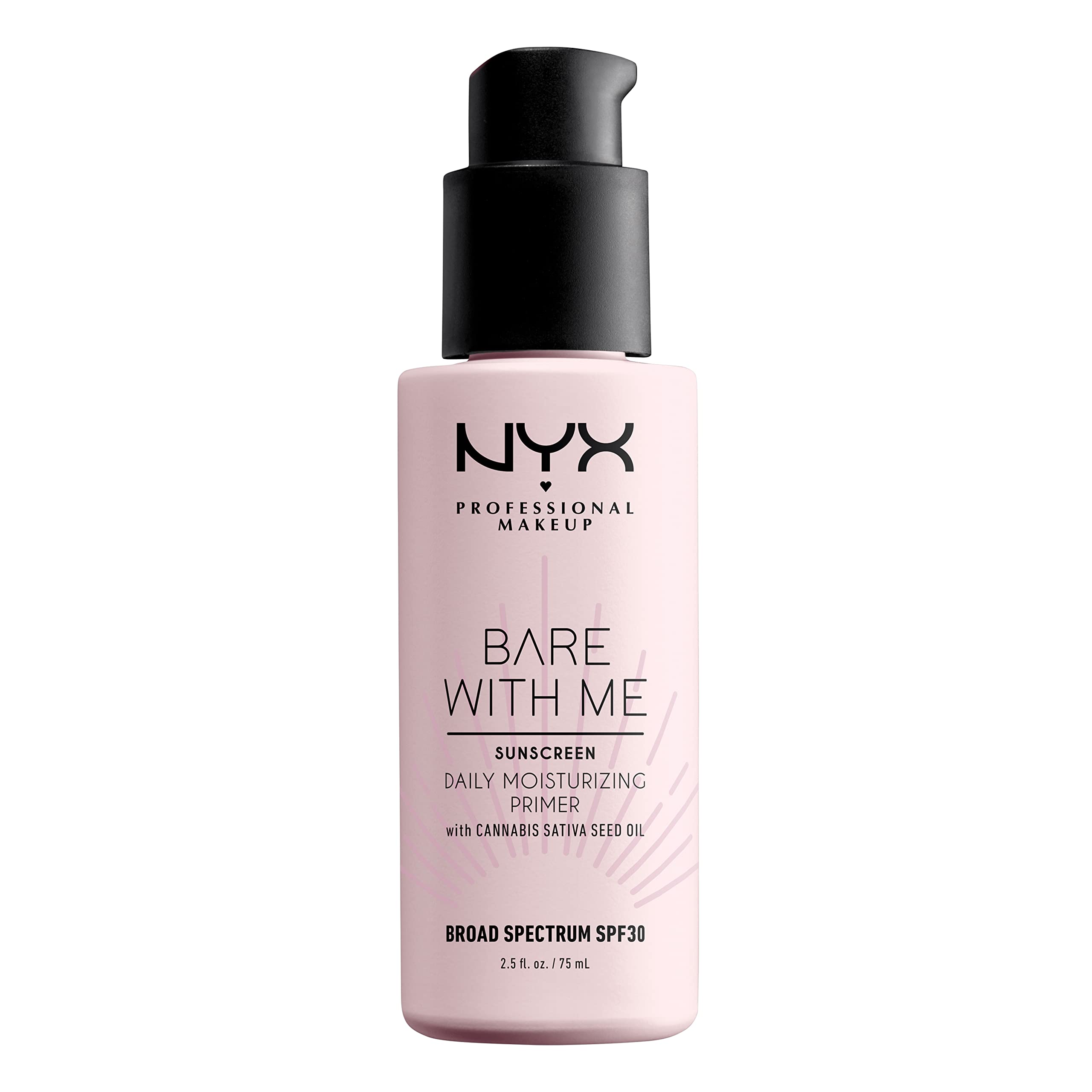 Buy now NYX PROFESSIONAL MAKEUP Bare With Me Cannabis Sativa Seed Oil SPF 30 Daily Moisturizing Face Primer at indiglob india