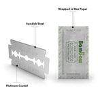 Bambaw Safety Razor Blades for Men & Women, 60 Pack, Double Edge Razor Blades Refills, Platinum Swedish Stainless Steel, Sharp & Long-Lasting Edge Retention, Up to 14 Months Supply