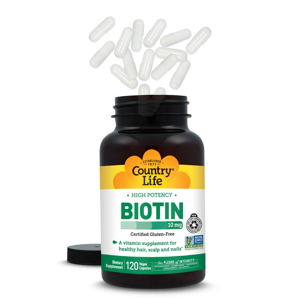 Country Life High Potency Biotin 10 mg, 120 Capsules