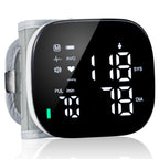 iHome Wrist Blood Pressure Monitor Rechargeable Digital Voice Broadcast LED Backlit BP Machine 199 Memory Storage for 2 Users with Carrying Case for Home Use