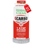 Herbal Clean Qcarbo32 Same-Day Detox Cleanse Drink (32 fl oz) - Tropical Flavor Full Body Cleanse* Detox Drink for Moderate Toxin Level*, Vitamin B2 and Vitamin B12 for Men & Women