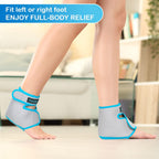 Buy now Ankle Ice Pack Wrap for Injuries Reusable, Hot Cold Compression Therapy, Foot Ice Pack with 2 Cold Gel Packs for Relief Sports Injury,Sprained Ankles and Heels,Plantar Fasciitis,Achilles Tendonitis at indiglob india