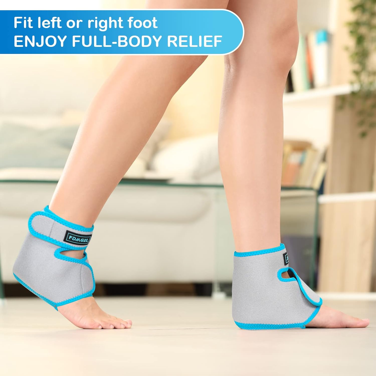 Buy now Ankle Ice Pack Wrap for Injuries Reusable, Hot Cold Compression Therapy, Foot Ice Pack with 2 Cold Gel Packs for Relief Sports Injury,Sprained Ankles and Heels,Plantar Fasciitis,Achilles Tendonitis at indiglob india