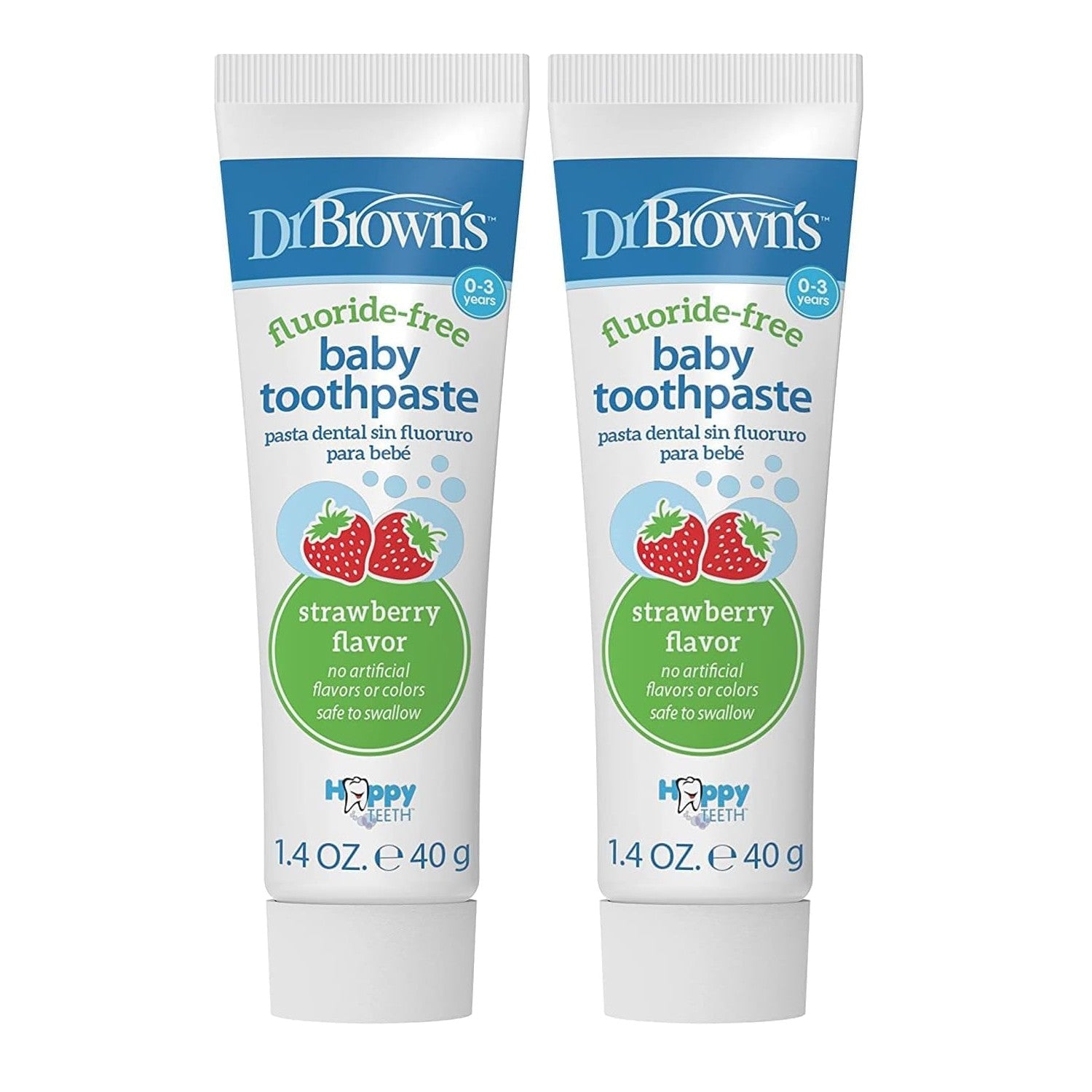 Buy now Dr. Brown's Fluoride-Free Baby Toothpaste, Safe to Swallow, Apple Pear, 1-Pack, 1.4oz/40g, 0-3 Years at indiglob india