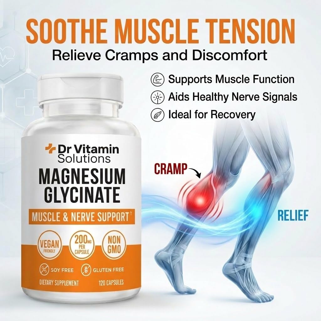 Magnesium Glycinate 200mg High Absorption Bisglycinate Sleep Supplement