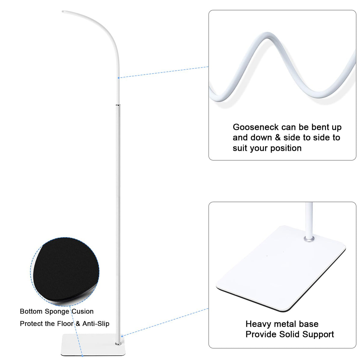 AISVAN Adjustable Height Baby Monitor Floor Stand Holder for Hellobaby HB6560/HB6550 HB65/HB66/HB248 Baby Monitor and Also Compatible with The Nanit Pro Smart Monitor & Flex Stand