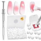 Beetles Gel Polish Nail Art Liner Brushes 5Pcs Painting Art Design Pen Set | Diamond Application Rhinestone Handle Dotting Drawing Sizes 5 7 9 11 20mm Nail Design Gift for Women