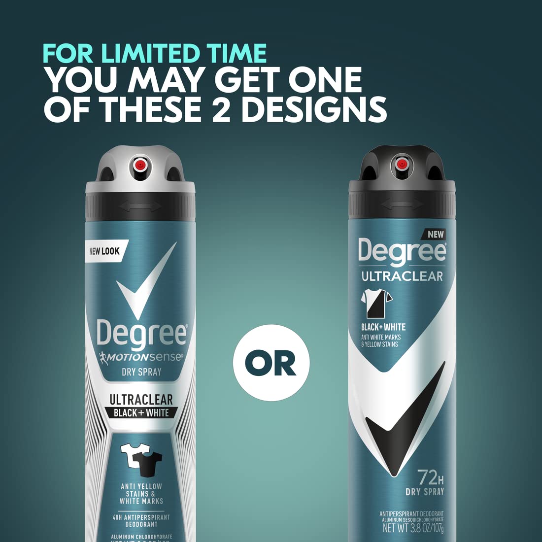 Degree Men Antiperspirant Deodorant Dry Spray Black + White 3 Pack 3.8 oz | Protects from Deodorant Stains Antiperspirant for Men with MotionSense Technology