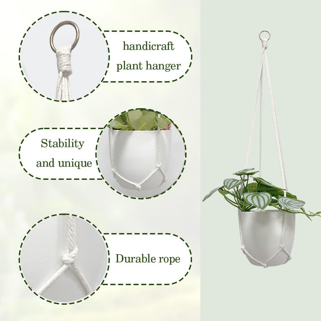 Macrame Plant Hanger 5 Pack Hanging Planters for Indoor Plants for Window,Ceiling Crochet Handmade Hanging Plant Holder Planter Hanging Baskets for Boho Home Decor Set