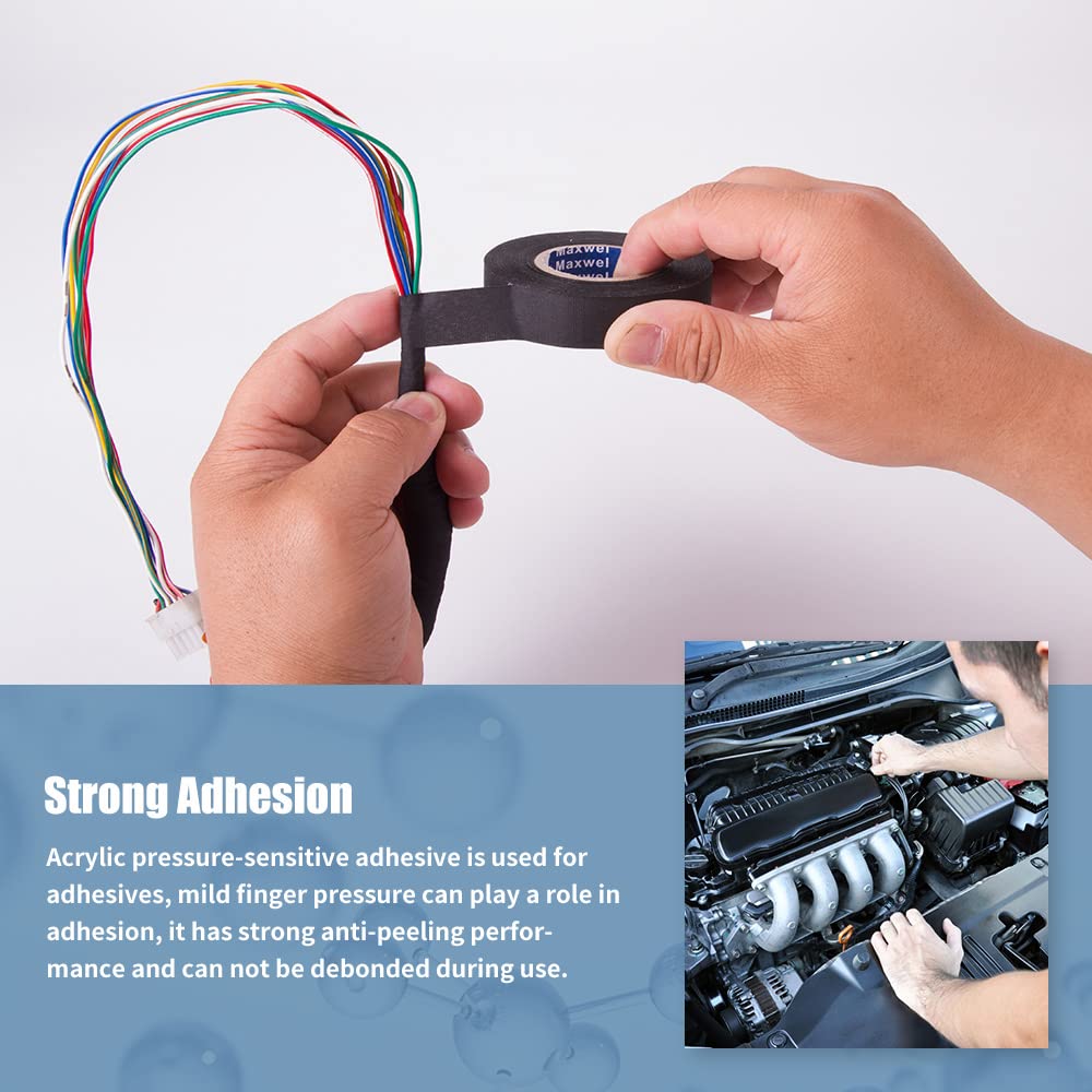 Buy now Automotive Wiring Harness Cloth Tape - Maxwel VERSAF51217 Chemical Fiber Cloth High Temp Wire Harness Wrapping Tape for Auto Electrical Wrap, Protection, Insulation 19MM × 25M Pack of 1 Piece at indiglob india