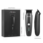 Beard Trimmer for Men, Cordless Hair Clipper & Beard Trimmer Kit, USB-C Rechargeable, DLC Precision Blade, 150-Min Runtime, Compact Travel Grooming Set, Gift for Men with Toiletry Bag