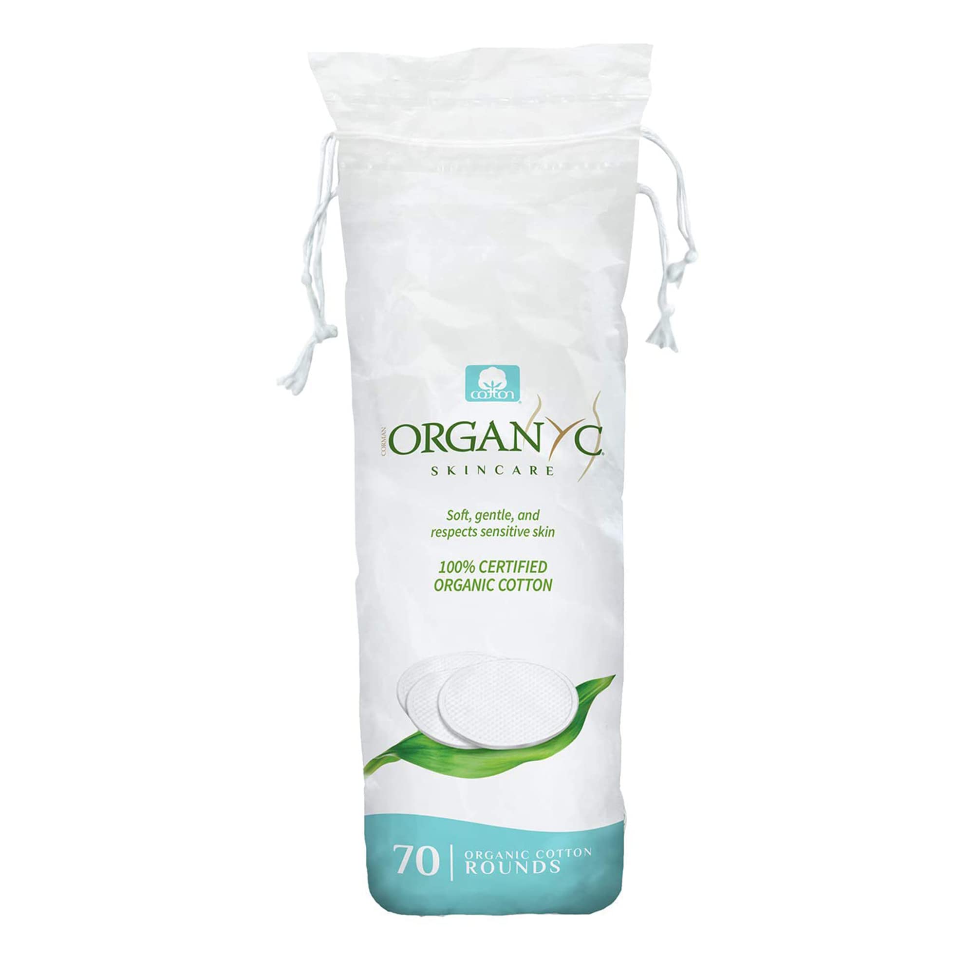 Organyc 100% Organic Cotton Rounds - Biodegradable Cotton, Chemical Free, For Sensitive Skin (210count) - Daily Cosmetics Beauty and Personal Care