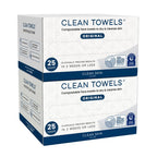 Clean Skin Club Clean Towels®, 100% USDA Biobased Face Towel, Disposable Face Towelette, Eczema Association Accepted, Makeup Remover Dry Wipes, Ultra Soft, 1 Pack, 25 Ct
