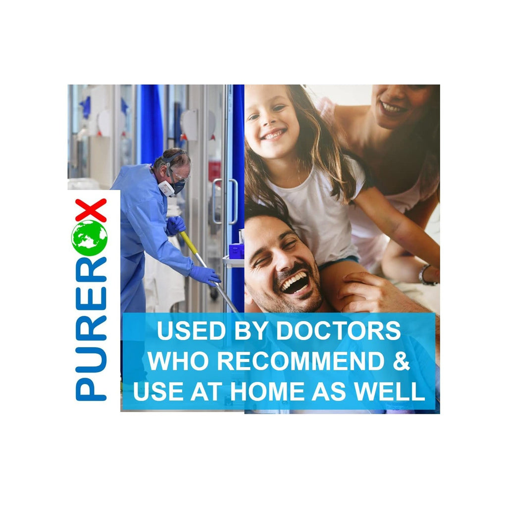 PUREROX disinfectant (16oz, 2pk) Eliminate 99.9999% MRSA, Norovirus, Viruses, Fungus, Bacteria. Hospital Grade. Safe for Use Anywhere. No residue. Suitable for All Surfaces.