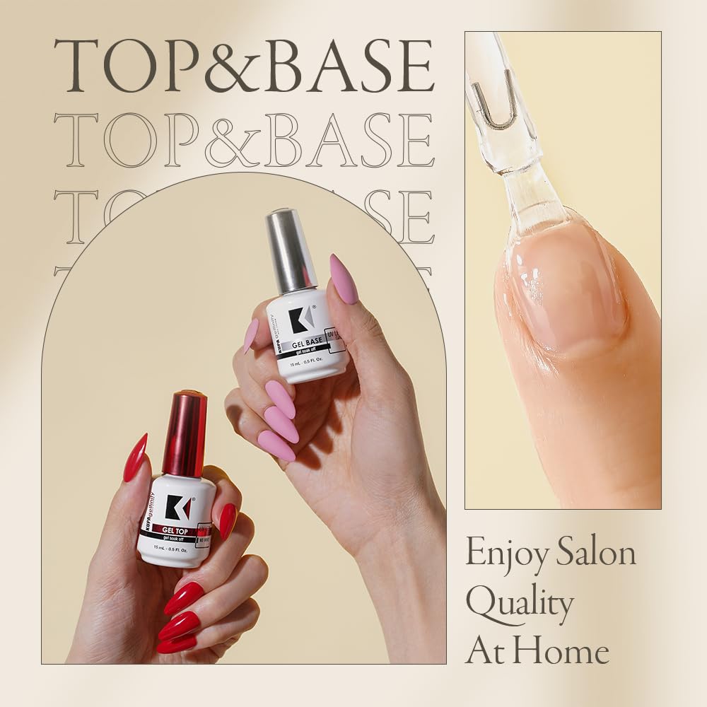 Buy now KUPA Gelfinity - Soak Off Gel - Base & Glossy Top & Matte Top Coat (No-Wipe) 0.5 Fl Oz (Clear (Base + Gloss), 0.5 Fl Oz (Pack of 2)) at indiglob india