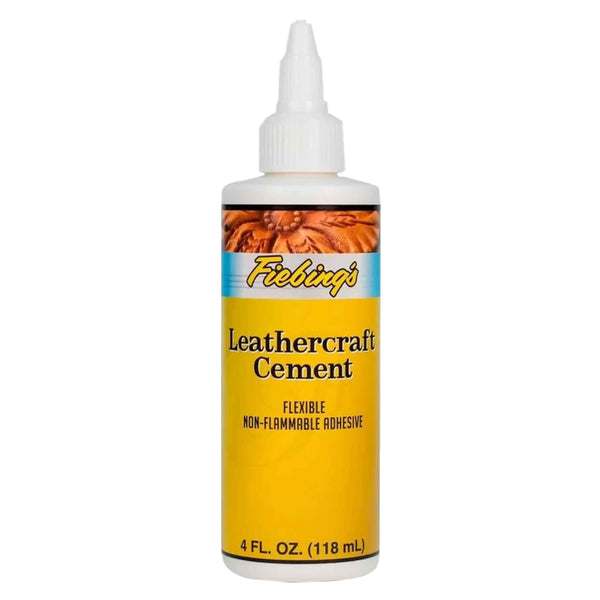 Fiebing's Leathercraft Cement - 4 oz Leather Glue Adhesive - Quick Drying, High Strength, Flexible, Permanent Bonding Leather Repair for Jackets, Shoes, Furniture, Purse - Non-Toxic & Non-Flammable